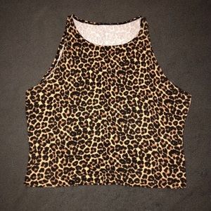 Cheetah print crop top from American Apparel